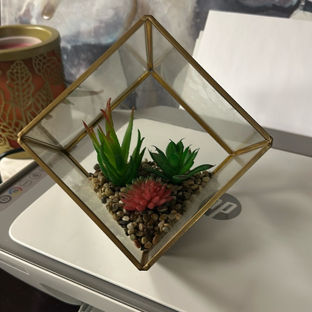 Fake succulent decor